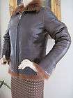 nwt $ 1500 st john knit size 6 womens leather coat jacket brown 