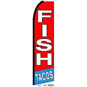  Fish Tacos Extra Wide Swooper Feather Business Flag 