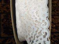 24 YDS BRIDAL IVORY FLORAL Lace 3 Wide #9  
