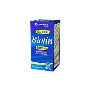  Super Biotin 5000 mcg. 120 Capsules: Health & Personal 