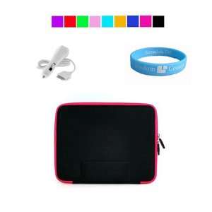   Pink* Case for Apple iPad + iPad Car Charger + Wristband: Electronics
