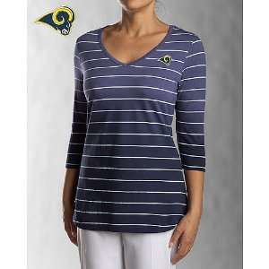   St. Louis Rams Womens 3/4 Sleeve Goal Line T Shirt: Sports & Outdoors