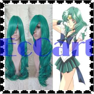 Cosplay wig Bleach Neliel Nel Neptune Sailor Moon Green  