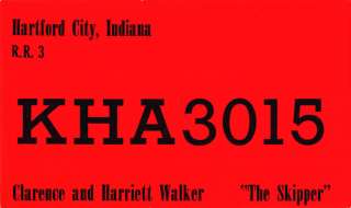 vintage CB radio QSL postcard 1960s Hartford City Indiana  