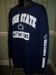 Penn State Nittany Lions Genuine Stuff Long Sleeve K409WW T Shirt sz 