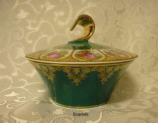 LOVE STORY~Courting Couples~Green TRINKET POT~Germany  
