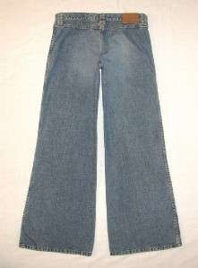DKNY Womens Wide Leg No Pocket Trouser Jeans Size 6 33 x 32  