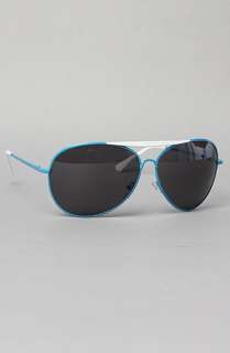 Quay Eyewear Australia The Retro Aviator Sunglasses in Blue 
