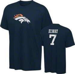 John Elway Youth 8 20 Denver Broncos Navy Reebok Name & Number T Shirt 