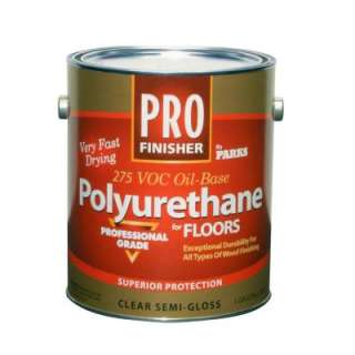 Parks Pro Finisher 1 Gallon Clear Semigloss Oil Base Polyurethane for 