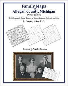 Family Maps Allegan County Michigan Genealogy MI Plat  