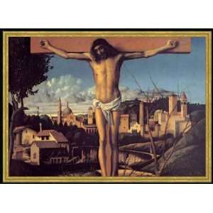 Bild mit Rahmen: Giovanni Bellini, Christus am Kreuz auf einem 
