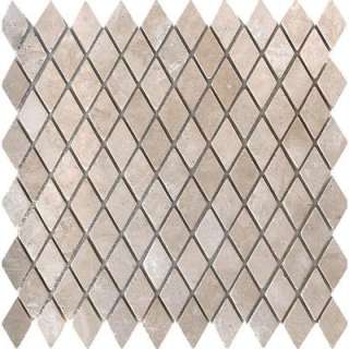 Colisseum 1 in. x 1 in. Rhomboid Mosaic Tumbled Travertine Floor 