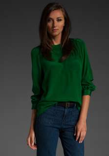 MARC BY MARC JACOBS Runway Michaela Peter Pan Shirt in Dragon Green at 