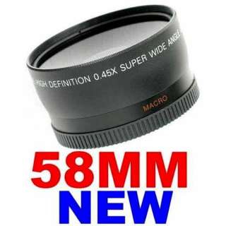 58mm 0.45x WIDE Angle LENS for Canon GL2 GL1 XM2 500D  