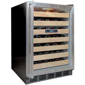 Vinotemp 50 Bottle Wine Cooler in Black/Stainless VT 50SBW at The Home 