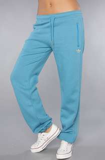 adidas The Sport Fleece Cuffed Track Pant in Heather Blue White 