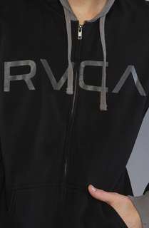RVCA The RVCA Contrast Fleece Zip Hoody in Black  Karmaloop 