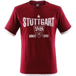 VfB Stuttgart T Shirt bordeaux  Sport & Freizeit