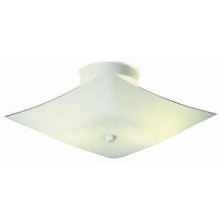   12 In. 2 Light White Ceiling Light Fixture 501338 at The Home Depot