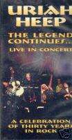 URIAH HEEP The Legend Continues LIVE IN CONCERT UK VHS  