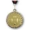 Medaille Kicker Silber mit Band  Sport & Freizeit