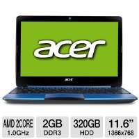 Acer Aspire AO722 0667 LU.SFU02.061 Netbook   AMD Dual Core C 60 1 