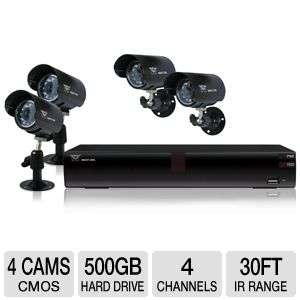 Night Owl O 445 Security System   4 Cameras, 4 Channels, 500GB HDD at 