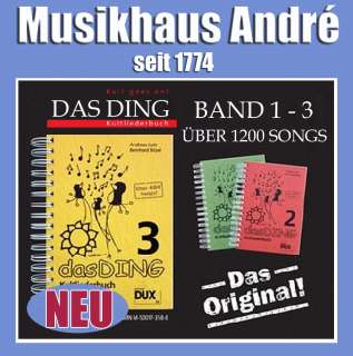 DAS DING BAND 1 + 2 + 3 / 1200 SONGS DUX NOTEN SONGBOOK  