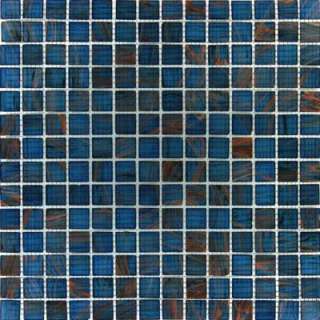 MS International 3/4 In. X 3/4 In. Blue Iridescent Glass Mosaic Floor 