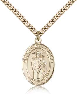 Gold Filled St. Thomas A Becket Medal Saint Patron Prot  