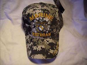 US Marine Vet Veteran Digital Camo USA Military NWT Hat Cap  