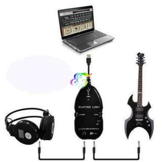 USB Interface Guitar Link Cable Recording Fit PC Mac  