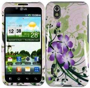 LG Ignite AS855 GREEN LILY Faceplate Protector Snap On Cellphone Case 