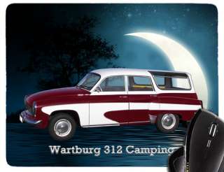 Mauspad / Mousepad Motiv:Wartburg 312 Camping rot weiss  