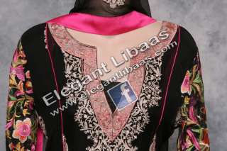 Designer Pakistani Indian Thread & Motifs Outfit Salwar Kameez 