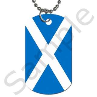 SCOTLAND SCOTTISH FLAG DOG TAG NECKLACE  