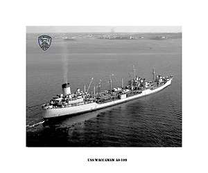 USS WACCAMAW A0 109 , US Naval Ship, USN Navy Photo Print  