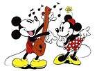   Mickey Mouse & Minnie Mouse music Disney TShirt Heat Iron On Transfer