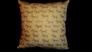   HOUSEPET GOLDEN BEIGE Modern Mid Century Dog Fabric Cushion Pillow