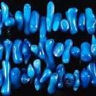 4x9mm Koralle Strang Perlen Bead Halbedelstein blau Artikel im 