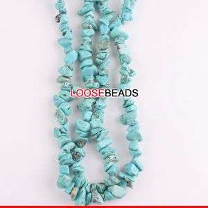 Strand Dyed Howlite Turquoise Chip Loose Beads 111046  