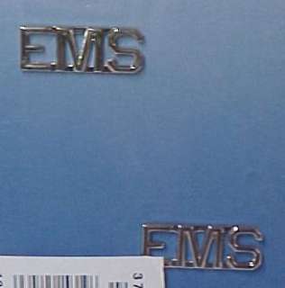 EMS Medical Lapel Pins Tacs Set of 2 Silver Nickel New  