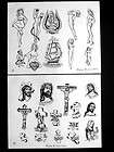 VINTAGE ZEIS / JOHNSTONE TATTOO FLASH 10 PAGES 11 x 14   RARE
