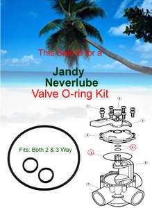 Jandy Neverlube Valve Cap, Stem O Ring Kit 1132 1307  