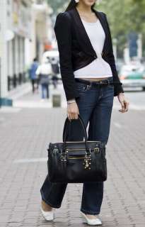 Fashion Women Lady Tassel Hobo PU handbag Shoulder Bag With Bear 