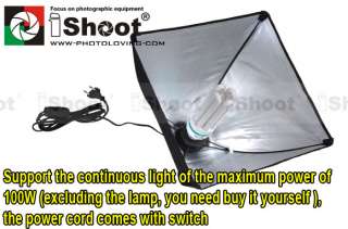   Umbrella Soft Box/Diffuser with E27 100W Photo Studio Light Socket