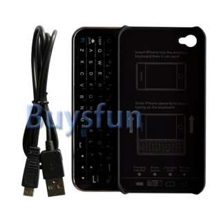   Sliding Bluetooth Keyboard HARD CASE COVER FOR APPLE iPhone 4 4G 4S