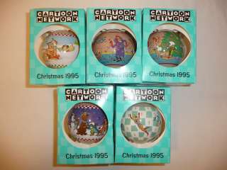 Lot of 5   Cartoon Network Holiday 1995 Ornaments   Flintstones 