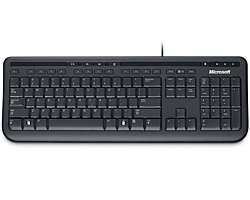 Microsoft Wired Keyboard 600 Tastatur USB schwarz  Computer 